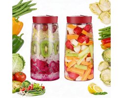 Fermentatiepot Set 2x 2.2L Glazen Met Waterslot Voor Optimale Fermentatie – Kimchi Pot, Zuurkool Pot en Kombucha & Kefir Voor Veelzijdig Gebruik – Fermentatie Weckpot Inmaakpot Luchtdicht en Gebruiksvriendelijk | Ideaal Voor Thuis Fermenteren
