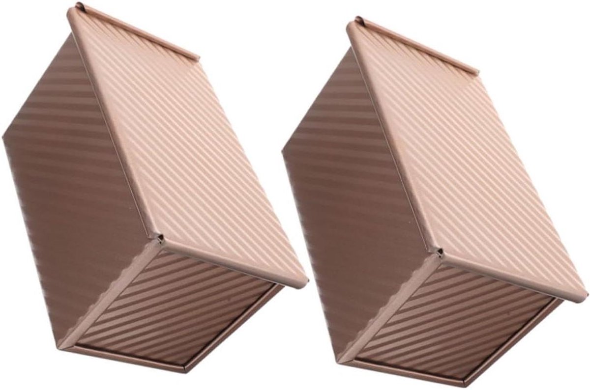 Broodvorm Set - Bakblik Toast - Thuis Bakken - Antiaanbaklaag - 21x11.5x11cm - Zwart