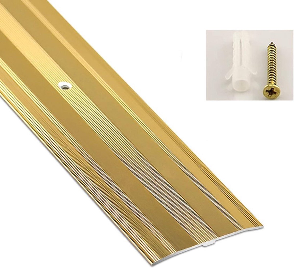 Vloerprofielen - Overgangsstrip Drempel - Vloer Egaliseren - Robuust Aluminium - 6 cm Breed - Goud