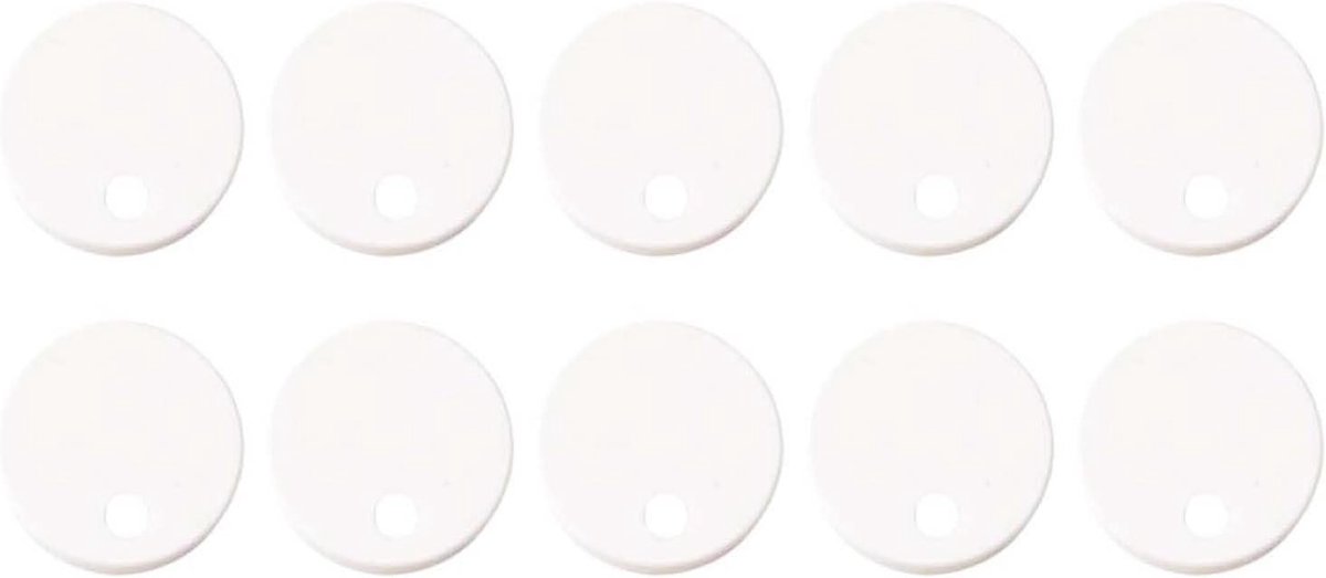 Toiletbril Covers - Scharnier Doppen - Badkamer Onderhoud - Roestbestendig Plastic - 10 Stuks 50mm - Wit