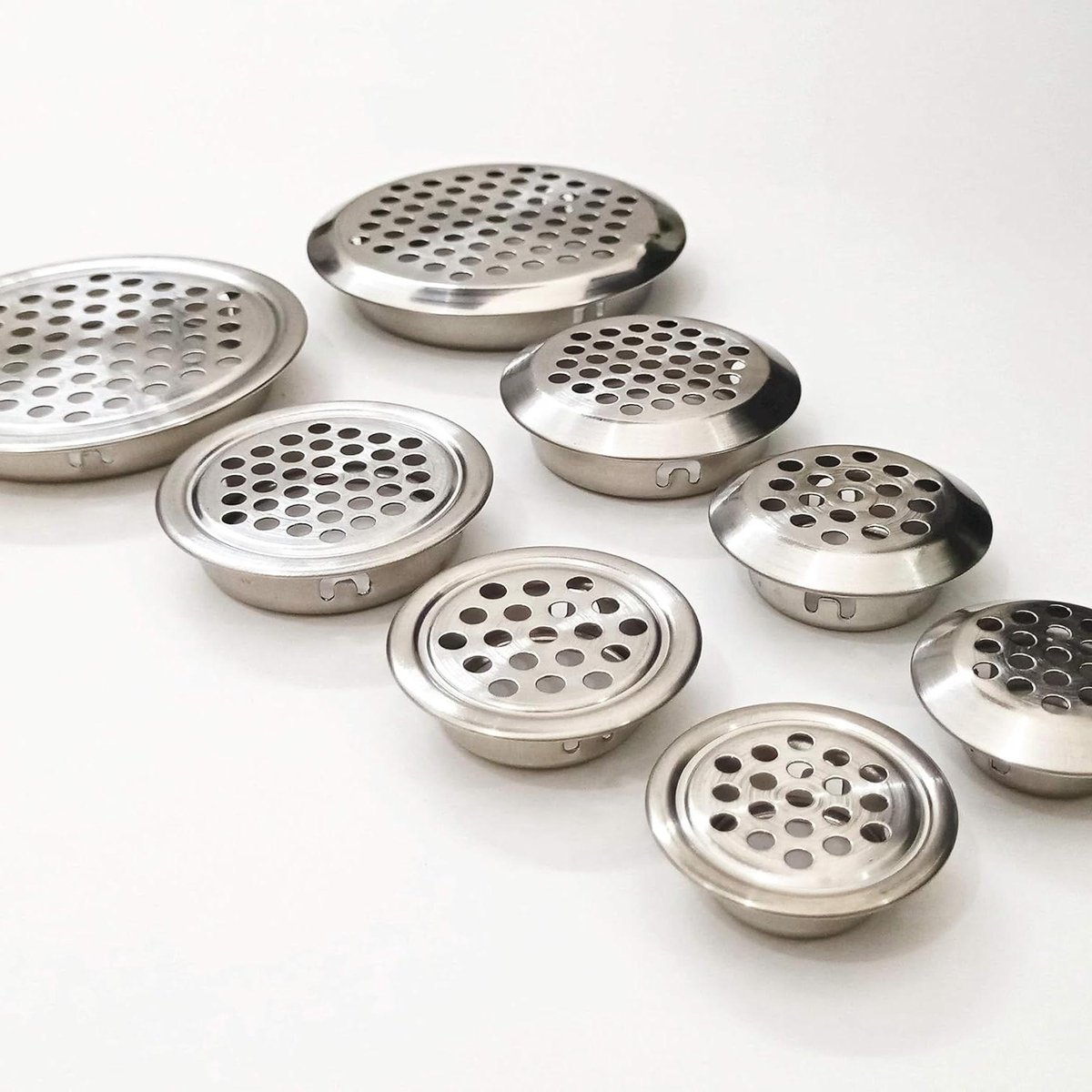 Ventilatieroosters - Luchtgaten - Ventilatie - Roestvrij staal - 10 stuks - Zilver