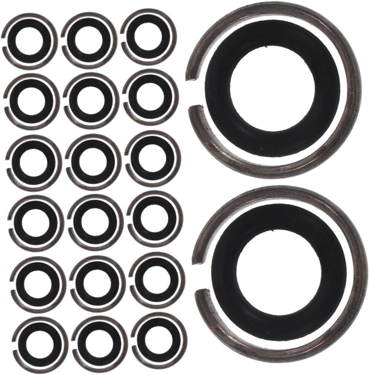 Slagmoersleutel Clips - Retainerringen O-ringen - Mechanische Reparatie - Effectieve Afdichting - 20 Sets - Multi