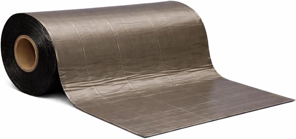 Dakafdichting baan - Bitumen rol - Dak reparatie - Zelfklevend - 10 m2 - Loodkleuren