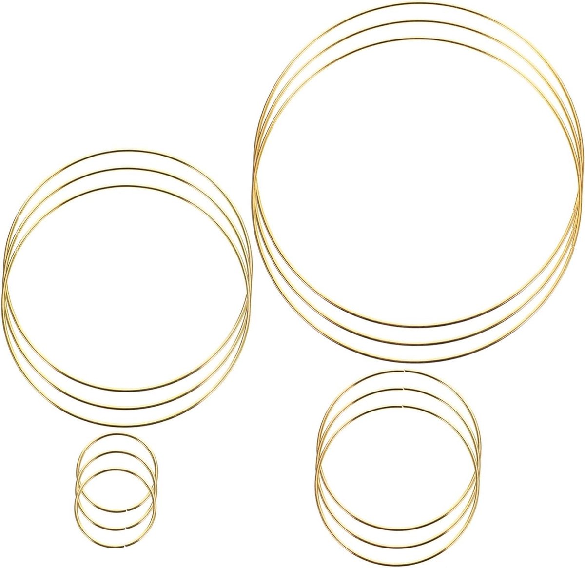 Metalen Hoepels - Dromenvanger ringen - Hobby knutselen - Stevig ijzeren materiaal - 20 cm - Goud