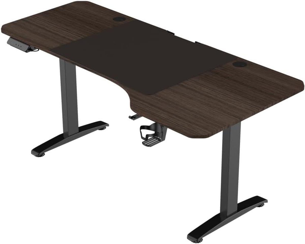 Bureau - Game Tafel - Ergonomisch Werken - Elektrisch Verstelbaar - 160 x 75 cm - Bruin