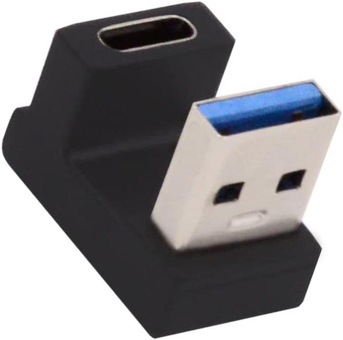 USB-C Adapter - Data Kabel Adapter - Bestanden Overzetten - Schuine U-Vorm - 10 Gbit/s - Zwart