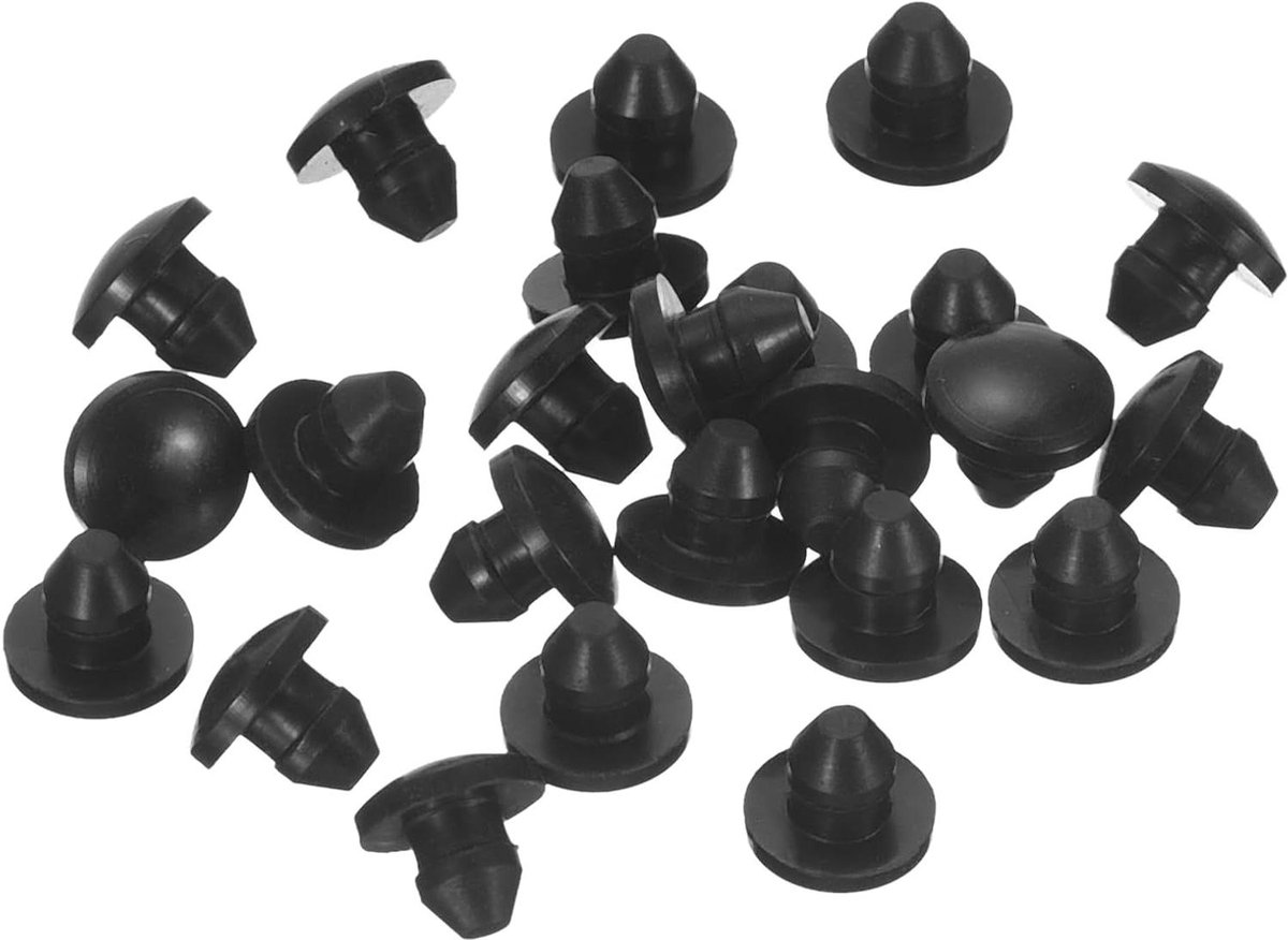 Rubberen Stoppen - Gatdoppen Afdekking - Gaten Afwerken - Hoge Temperatuur Bestendig - 28 Stuks 4.5mm - Zwart