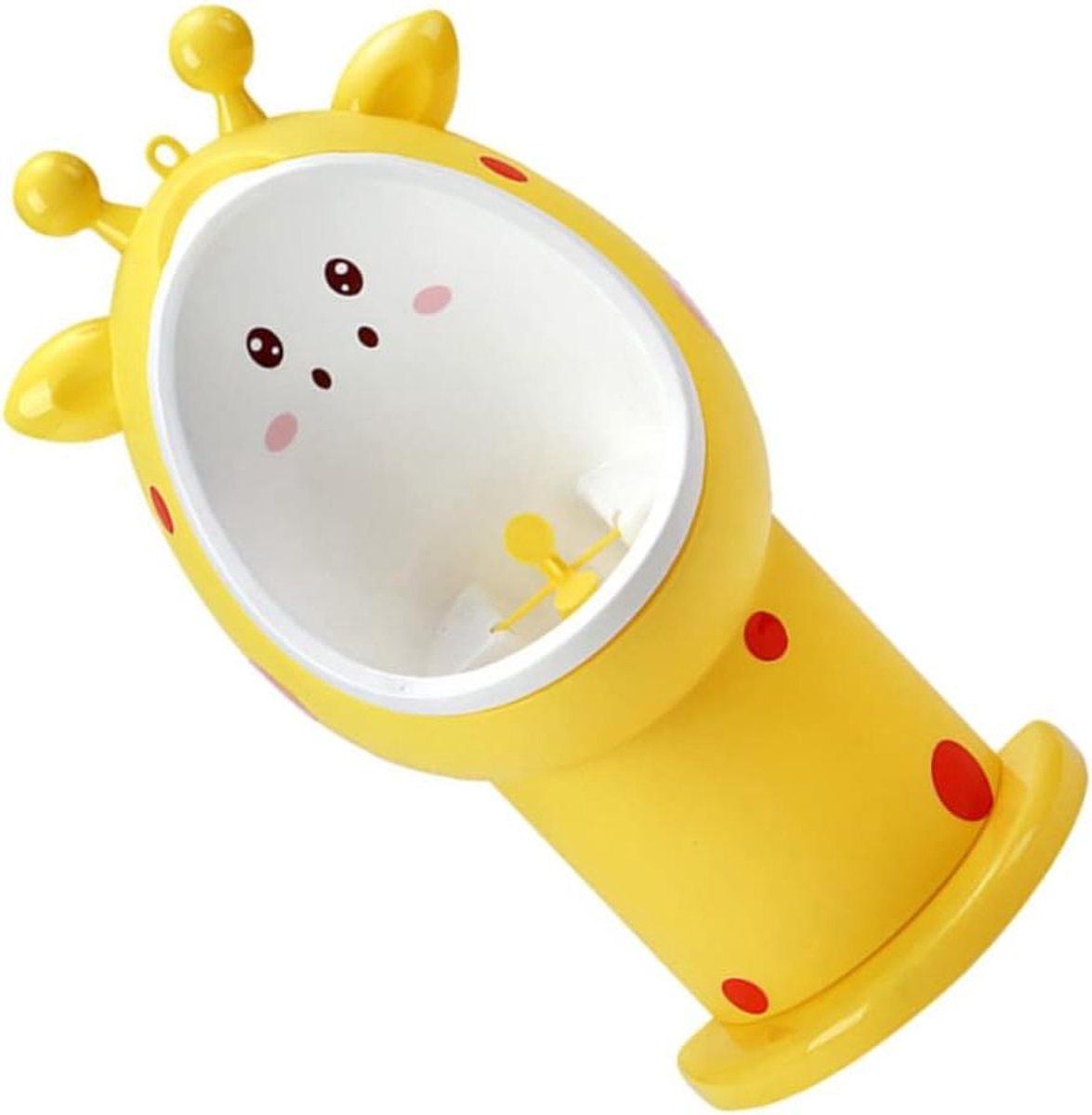 Staande Potty Trainer - Kinder Urinoir - Zindelijkheidstraining Jongens - Schattig Cartoonontwerp - 47 x 23.5 cm - Geel