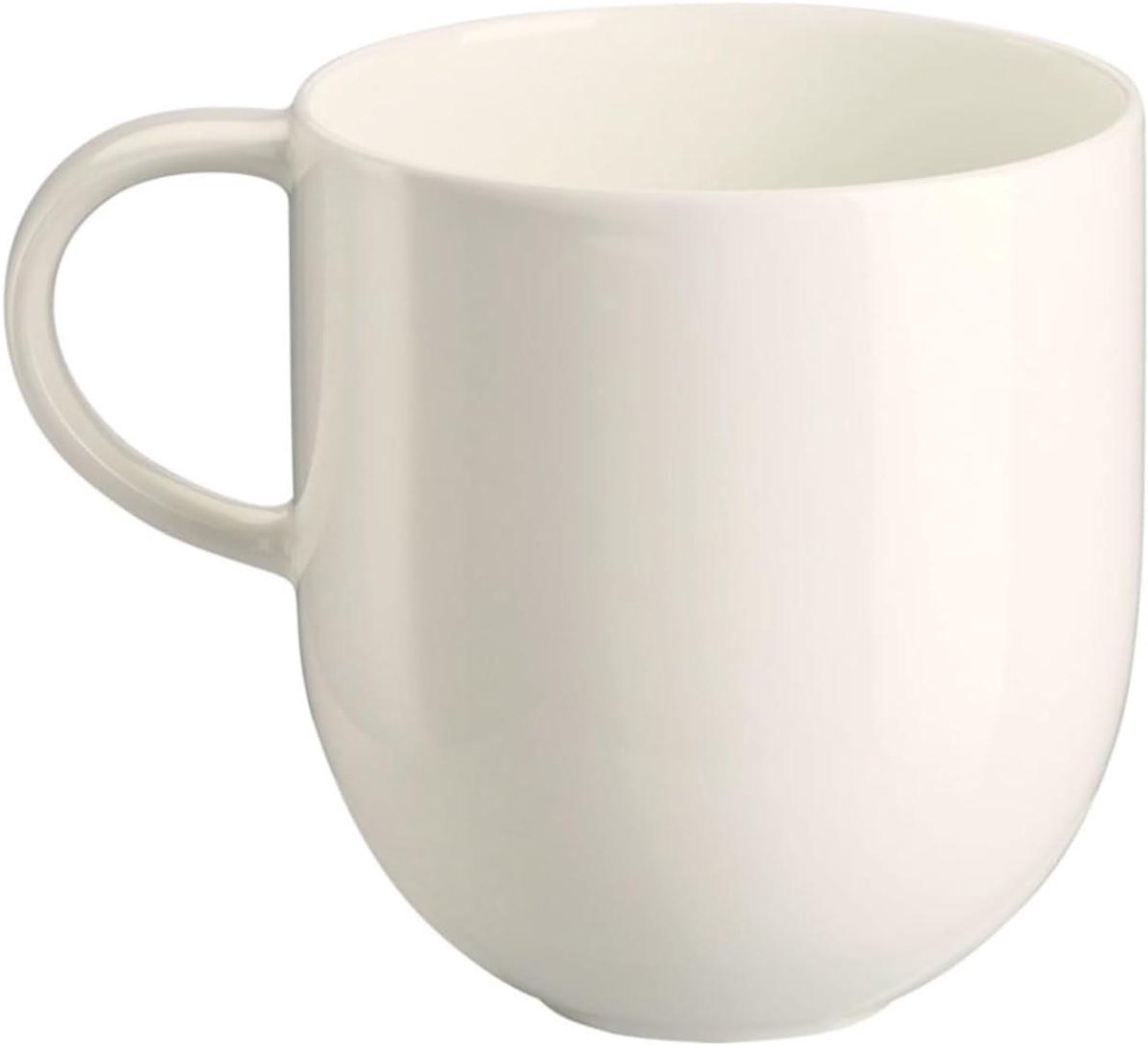 Witte Beker - Kop met oor - Genieten van dranken - Hoogwaardig porselein - 340 ml - Wit