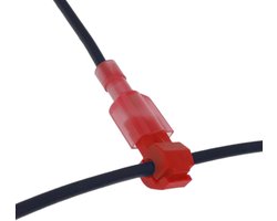 T-tak connector - Snelkoppeling stekker - Elektrische installatie - Niet knippen of strippen - 0.5 tot 1.5 mm² - Rood