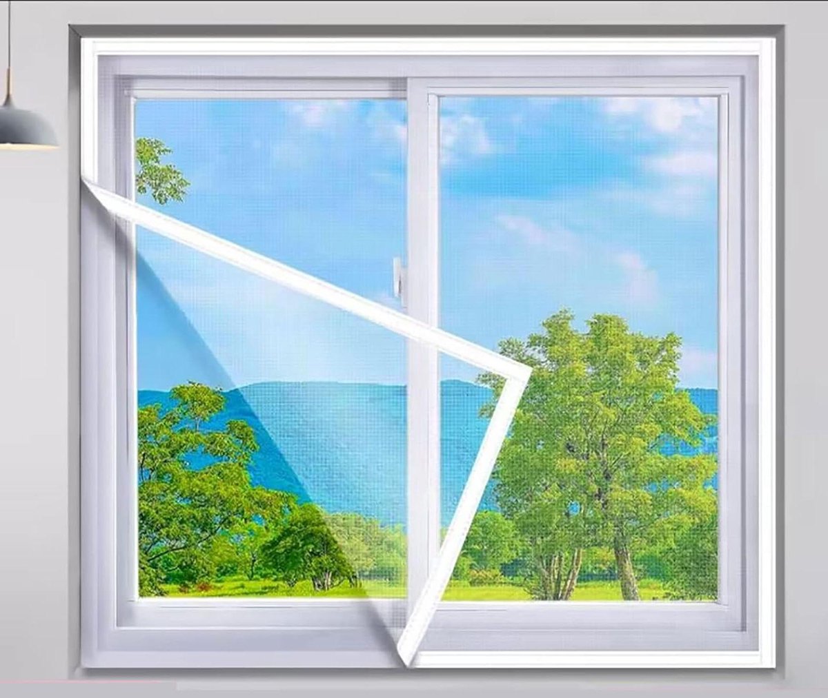 Vliegenraam Hor - Insectenhor Raam - Frisse Lucht - Fijnmazig - 50x170cm - Wit