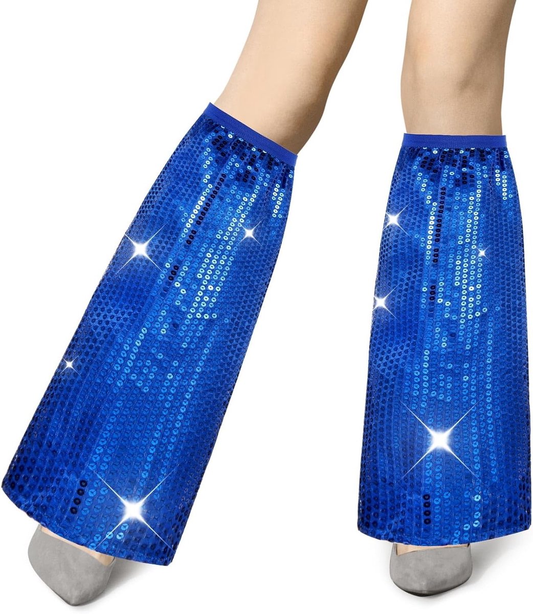Glitter Legwarmers voor Dames - Retro 70s Kostuum Accessoires voor Carnaval en Halloween Feestjes, Sequins en Cuffs voor een Stralende Look