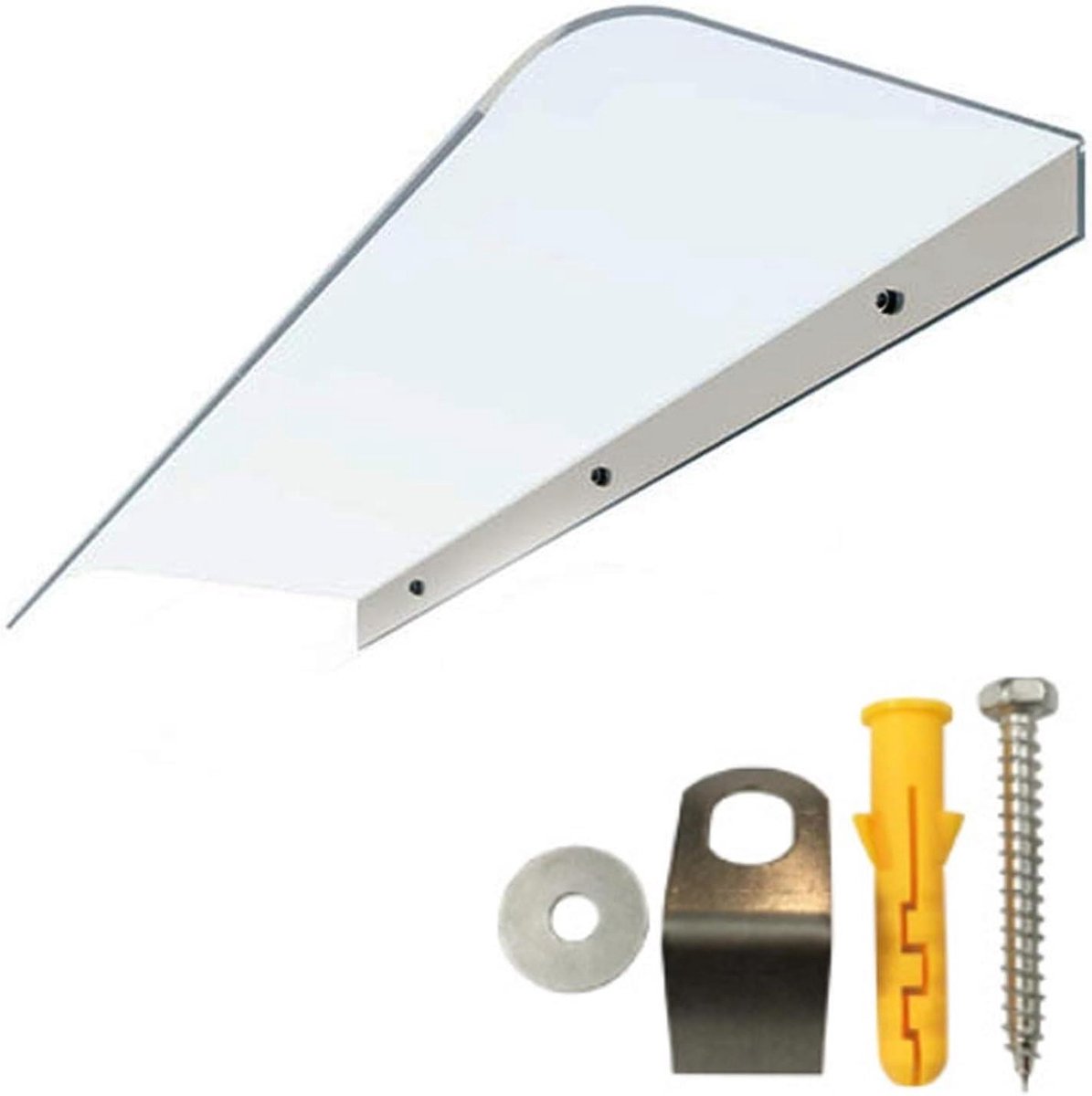 Transparante Deurluifel - Regenbescherming Luifel - Buiten Beschermen - UV-bestendig Polycarbonaat - Tot 520 cm - Transparant
