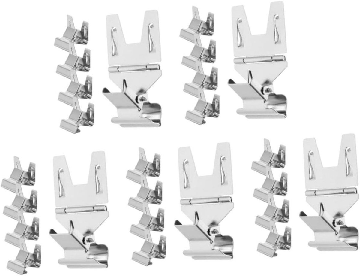 Prijskaartjes Clips - Etiket Houders - Winkel Presentatie - Verzinkt Ijzer - 5 Sets - Zilver