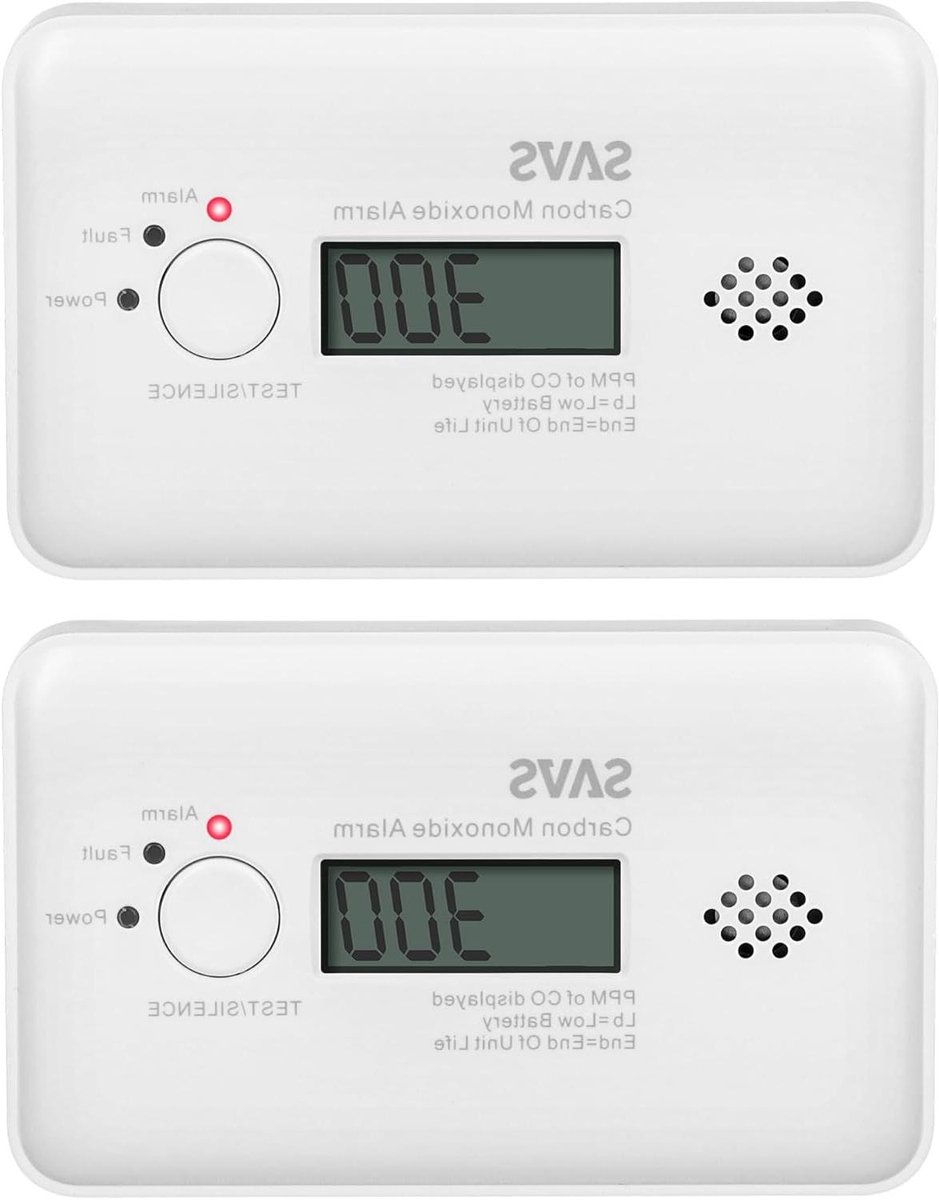 Koolmonoxidemelder Set - CO Melder - Veilig Huis - Slimme Koppeling - 2 Stuks - Wit