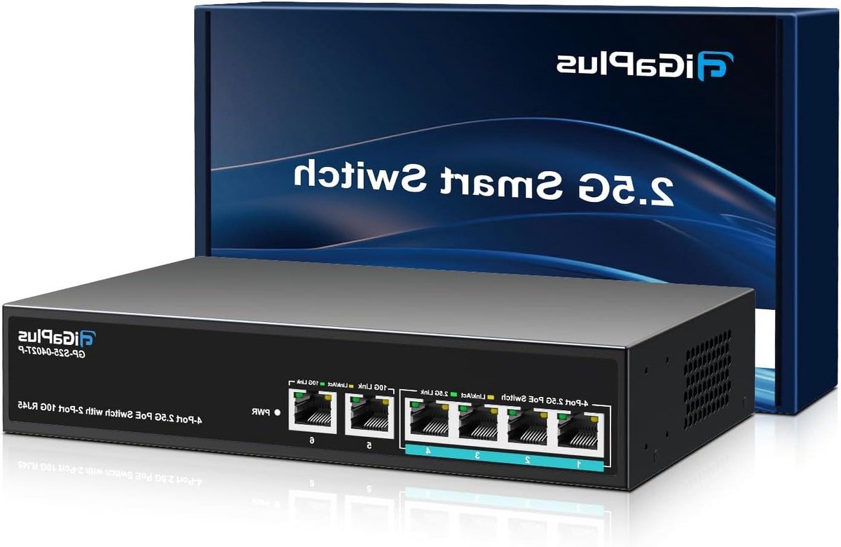 Netwerk Switch - Ethernet Hub - Snelle Netwerkverbinding - 6 Poorten 10Gbps - 60Gbps Capaciteit - Zwart