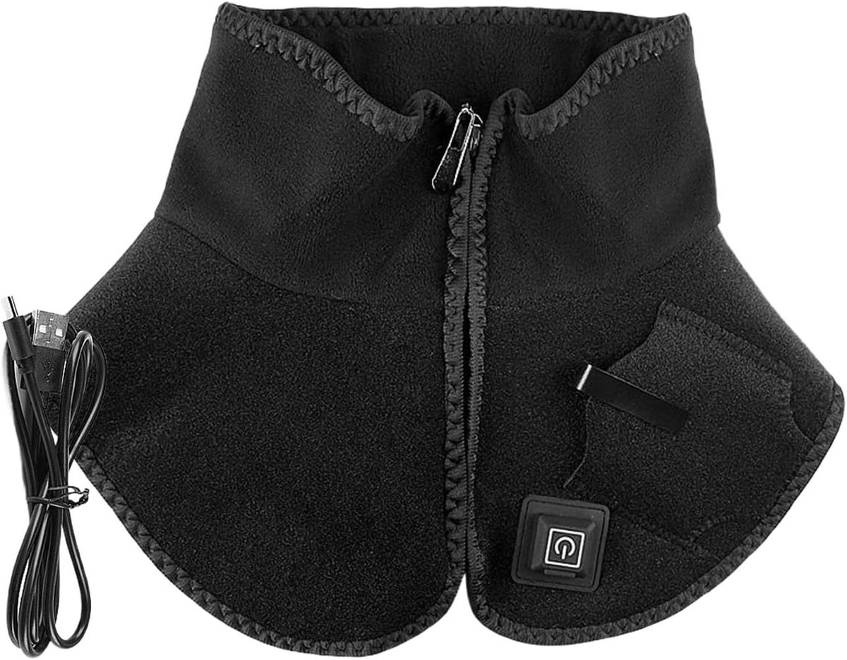 Nekwarmer Verwarmingskussen - Draagbare Omslag - Winterse Warmte - 3 Warmtestanden - 625 x 155 cm - Zwart
