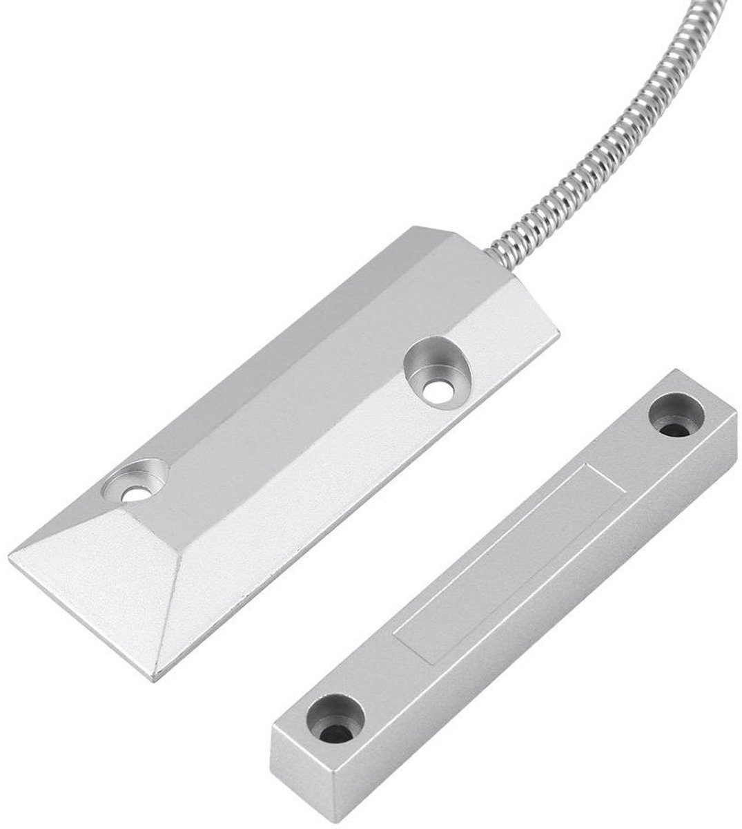 Magnetisch Contact - Deur Sensor - Beveiliging Huis - Sterke Magnetische Respons - 106 mm - Zilverkleurig