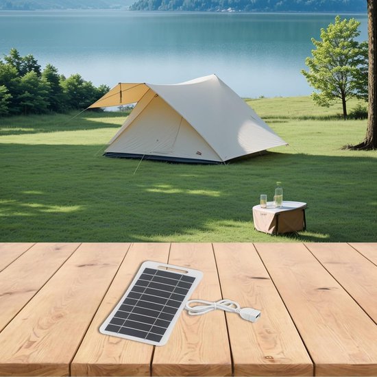 2W 5V zonnepaneel oplader USB-uitgang voor mobiele telefoons in de buitenlucht, zonne-energie tuinverlichting en klein DC-batterijgebruik van Merkloos — afbeelding 2