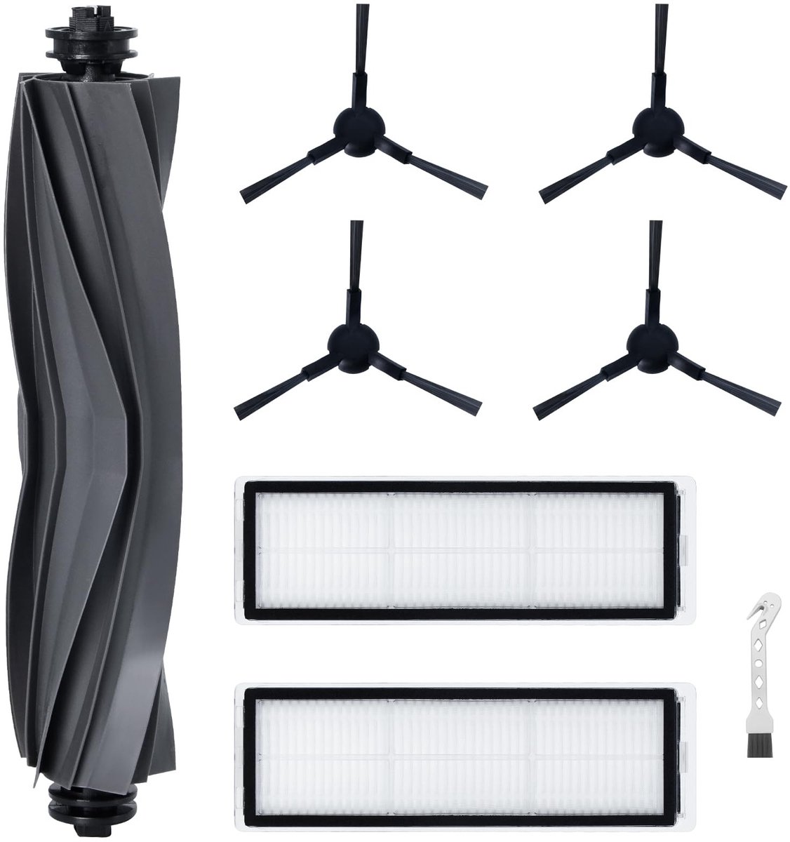 SVGCommerce - Accessoire set robotstofzuiger - filters en zijborstels - Voor Dreame Mova S10 - Rubber borstel voor optimale reiniging - Geschikt v...