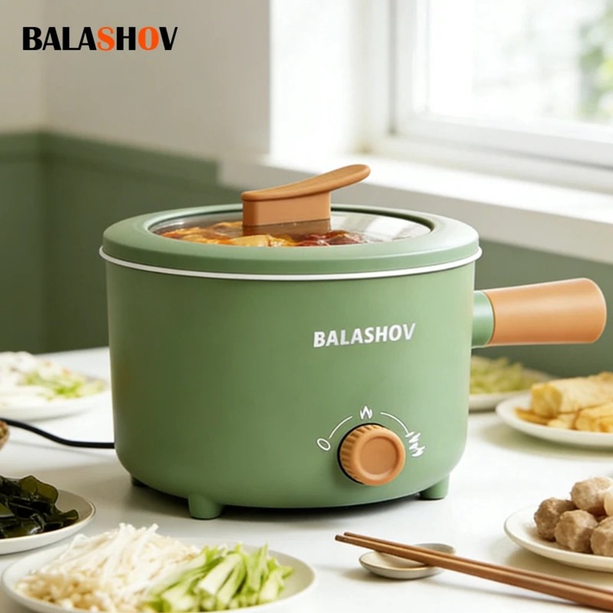 Innovastore Multifunctionele Pan - Rijstkoker - Huishoudelijk Apparaat - Stoompan - Slowcooker - Kookpot - Multicooker - 1.8L – foto 2