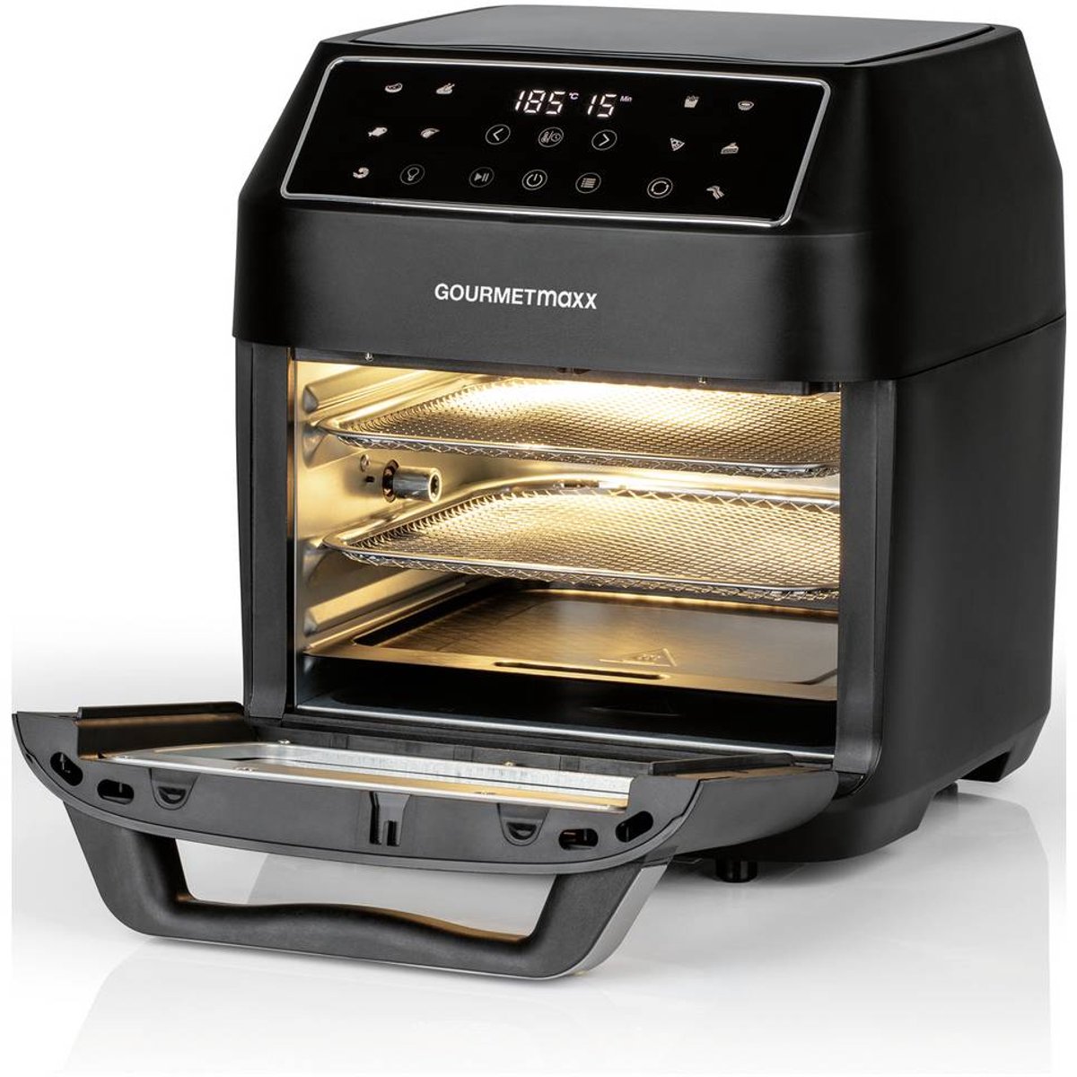 GOURMETmaxx Heteluchtoven Digitaal 12l - Zwart – foto 7