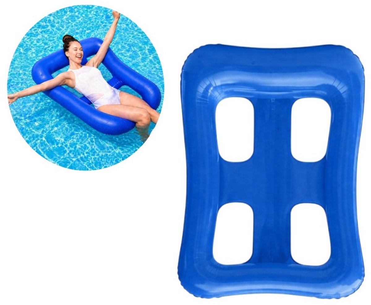 Goodz4All Luchtbed Zwembad 120x90 cm Waterhangmat Volwassenen Drijfstoel - Opblaasbaar - Blauw