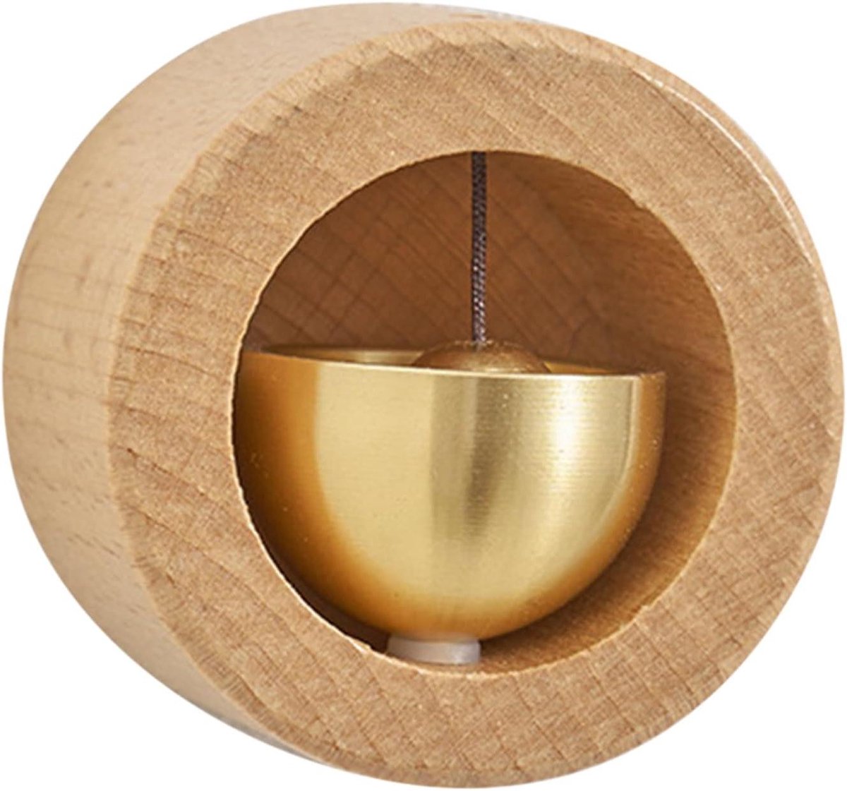 Magnetische Deurbel - Houten Deurklokje - Deur Openen Melder - Geen Batterij Nodig - 4.5 cm - Houtkleur