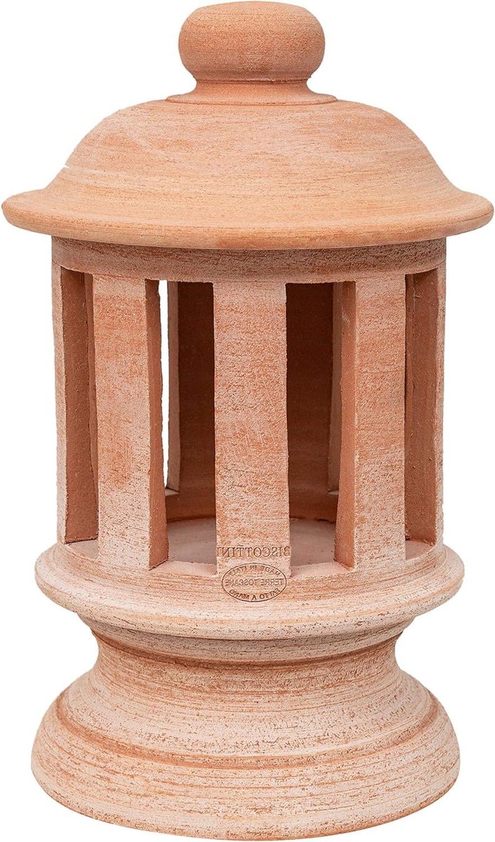Tuinlantaarn - Buitenlamp - Tuin Decoratie - Handgemaakt in Italië - 45x26x26cm - Terracot