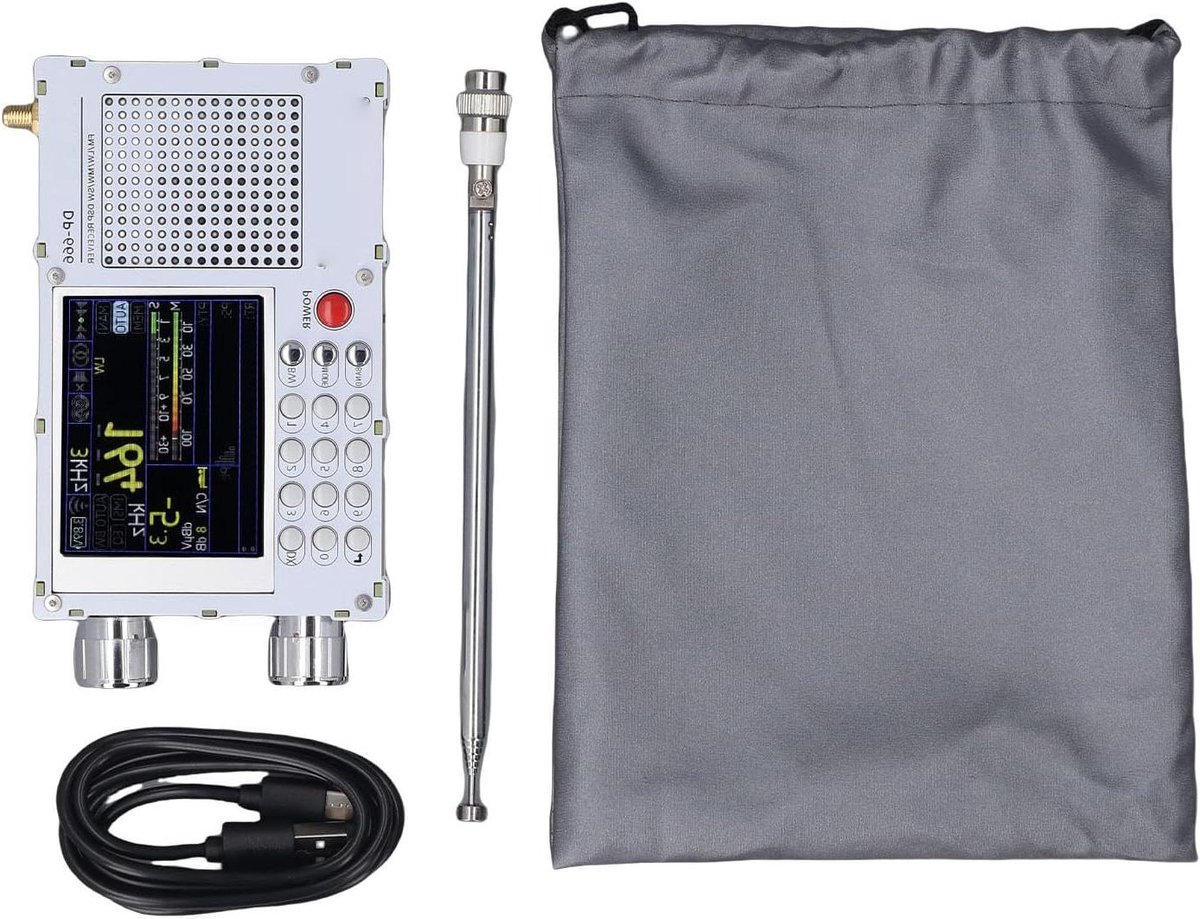 Full-band Radio - Kortegolfontvanger DSP - Noodgevallen Thuisgebruik - 2.8 Inch Touchscreen - 5000 mAh Batterij - Wit