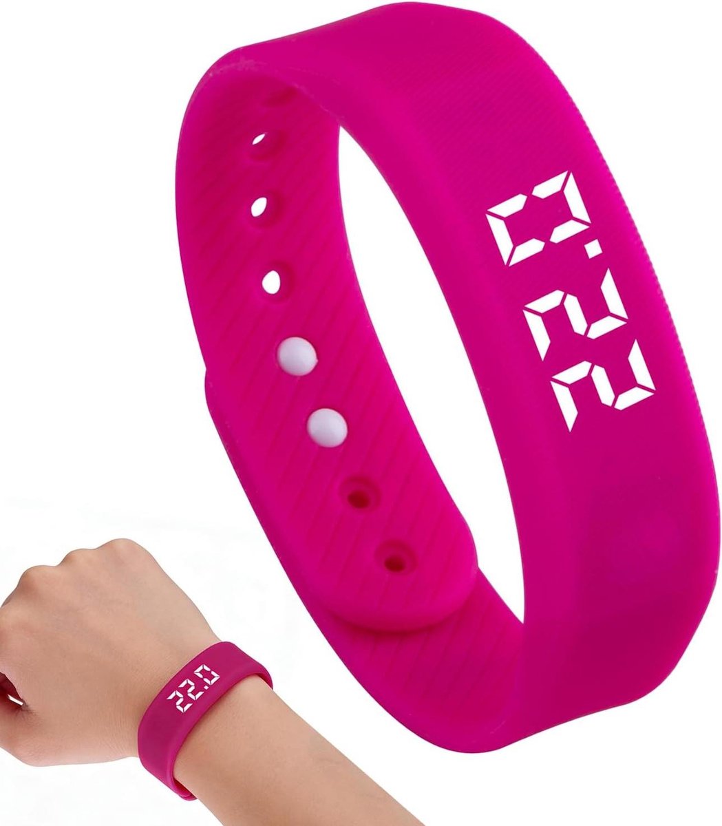 Wekker Armband - Draagbare Polsalarm - Zonder Geluid Wakker - Trillingsgebaseerd Alarm - Verstelbare Band - Roze