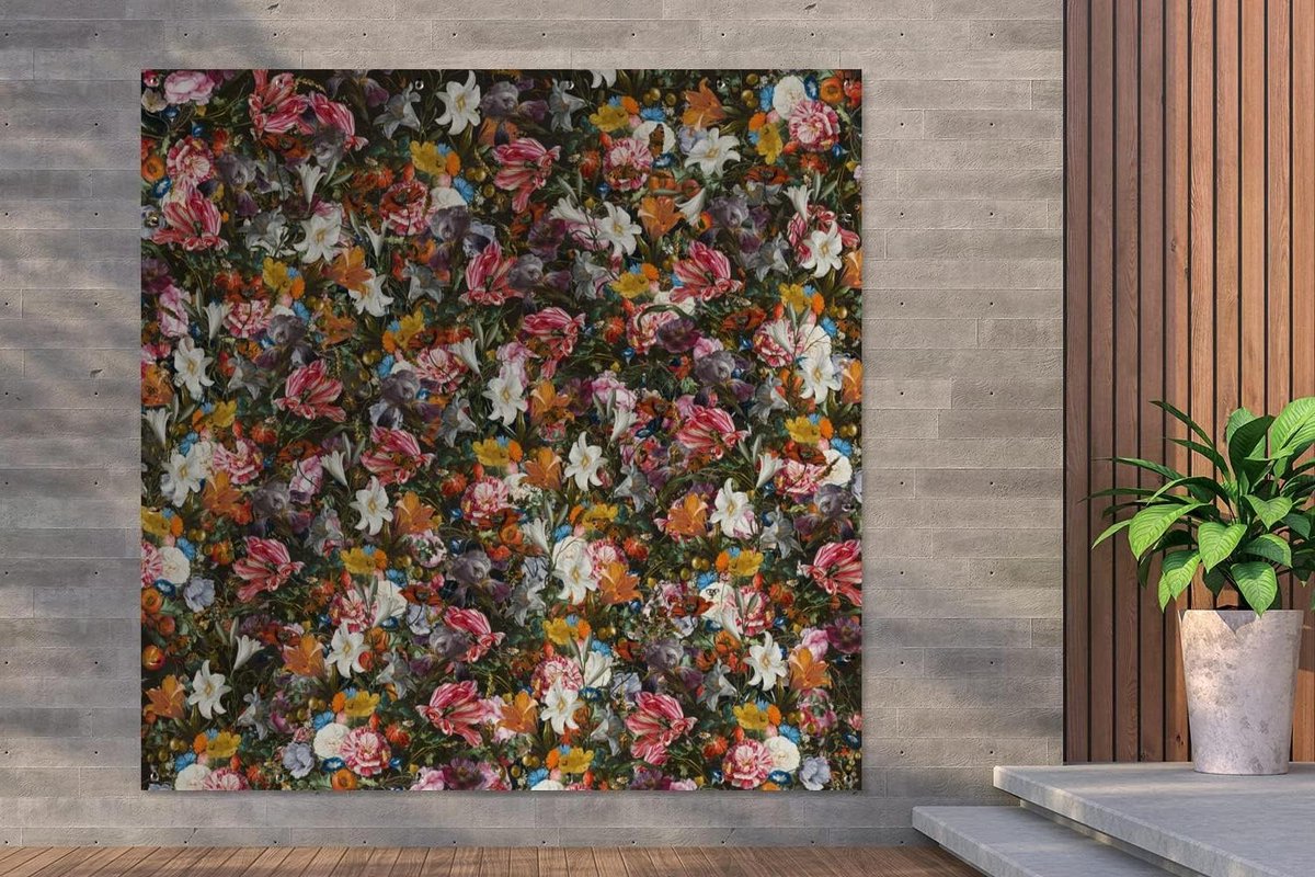 Tuinposter - Tuindoek - Tuin Decoratie - UV Bestendig - 200x200 cm - Veelkleurig