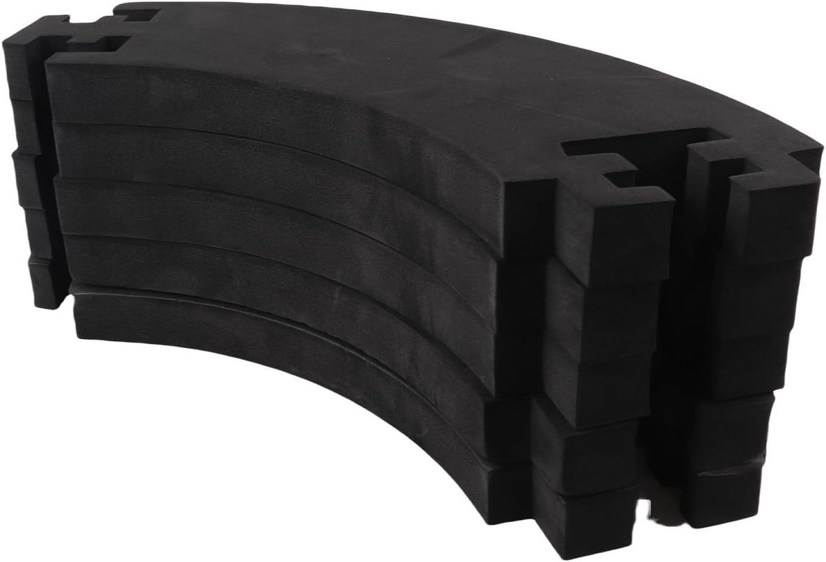 Dart Catchring Surround - Dartbord Rand - Muur Bescherming - 5-delig Ontwerp - Maat L - Zwart