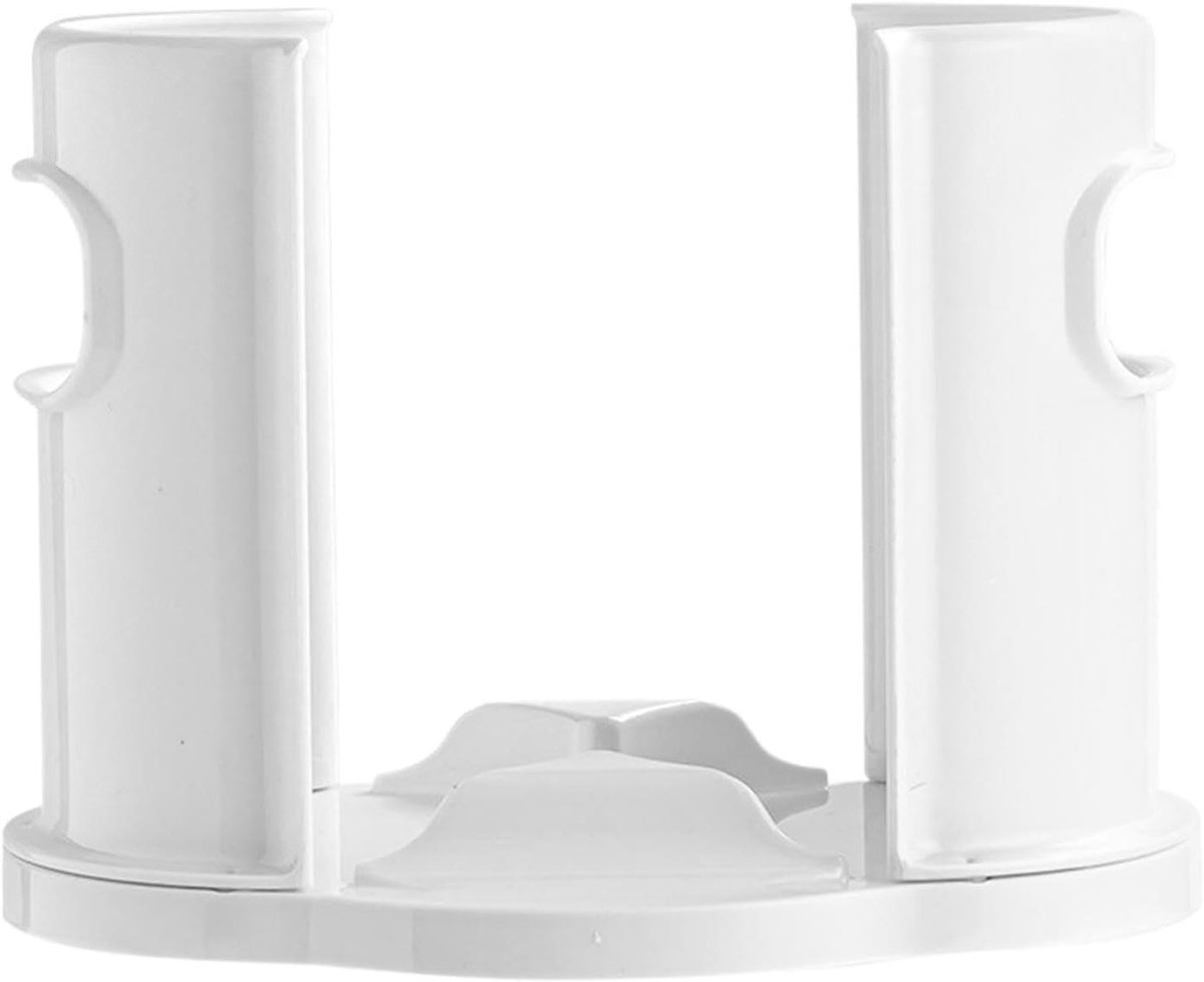 Kommen Organizer - Bordenhouder - Keuken Opbergen - Met Handvat - 14x15x14 cm - Wit