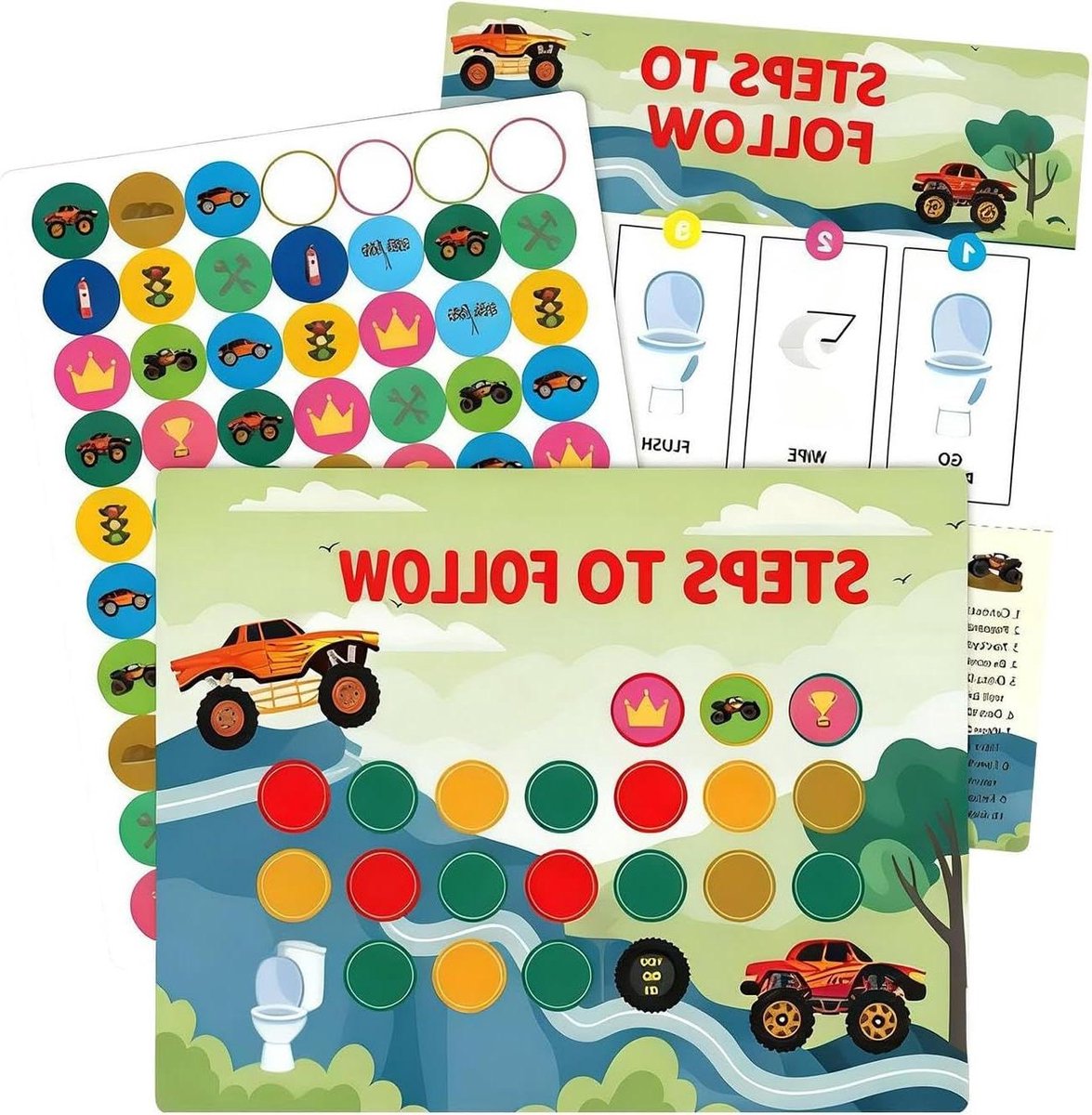 Potjestraining Stickers - Leerhulpmiddel - Vaardigheden Ontwikkelen - Interactief Beloningssysteem - 10 Vellen - Gekleurd
