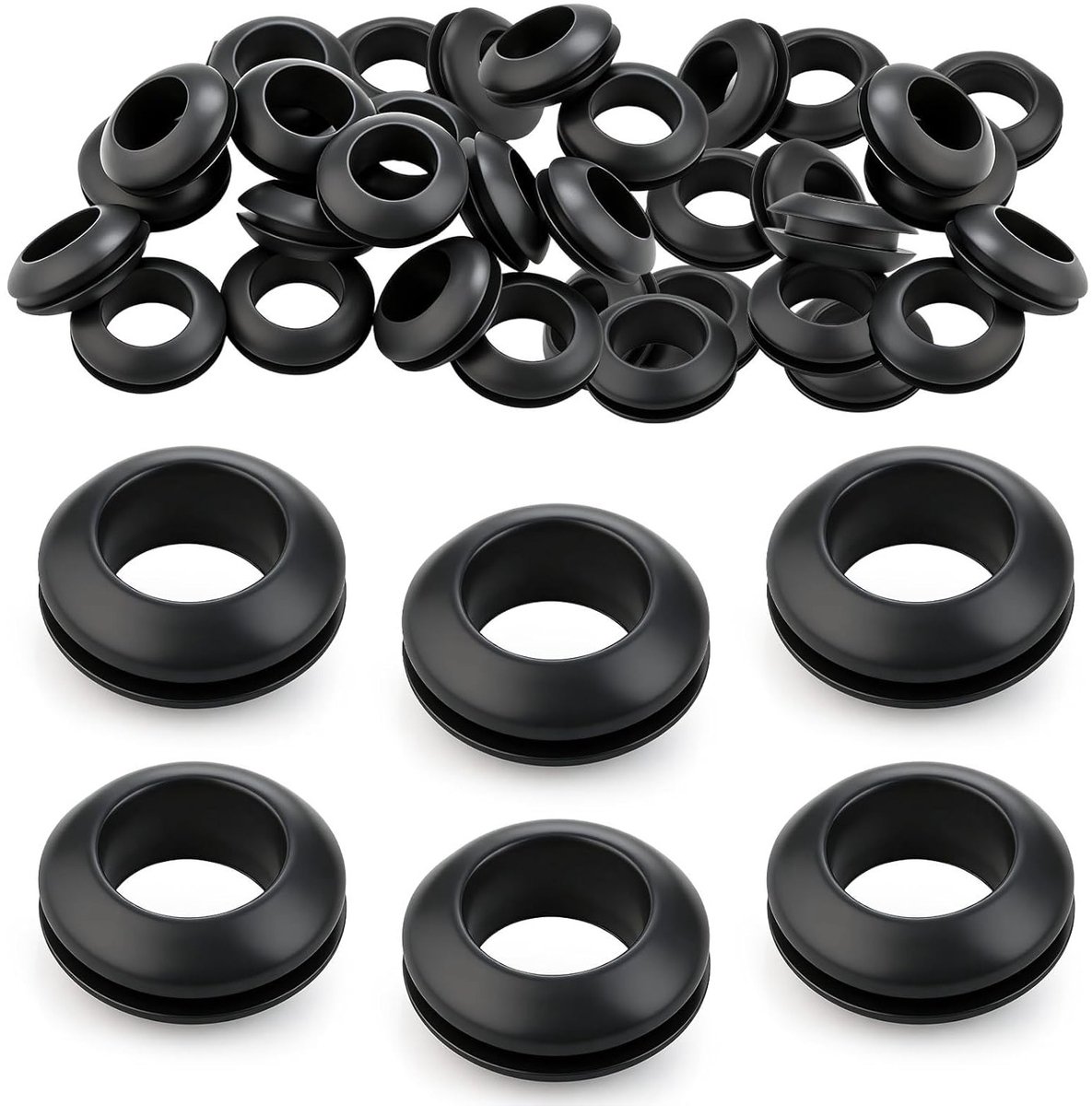 30 Stuks 20mm Rubber Kabeldoorvoeren voor Elektrische Installatie en Draadbeveiliging