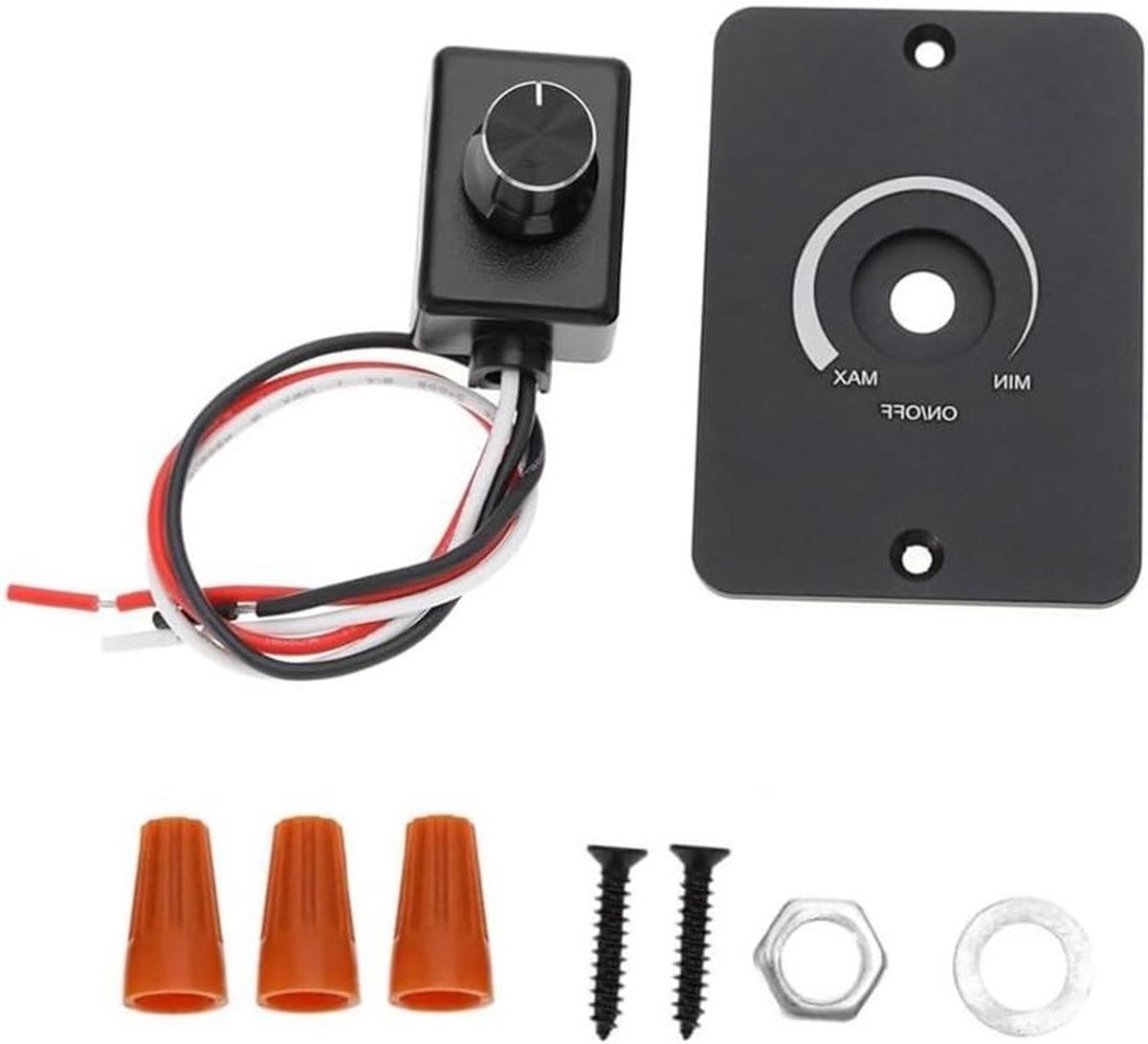 Lichtdimmer - Draaibare Regelaar - Sfeer Creëren - PWM Technologie - 12V - Zwart