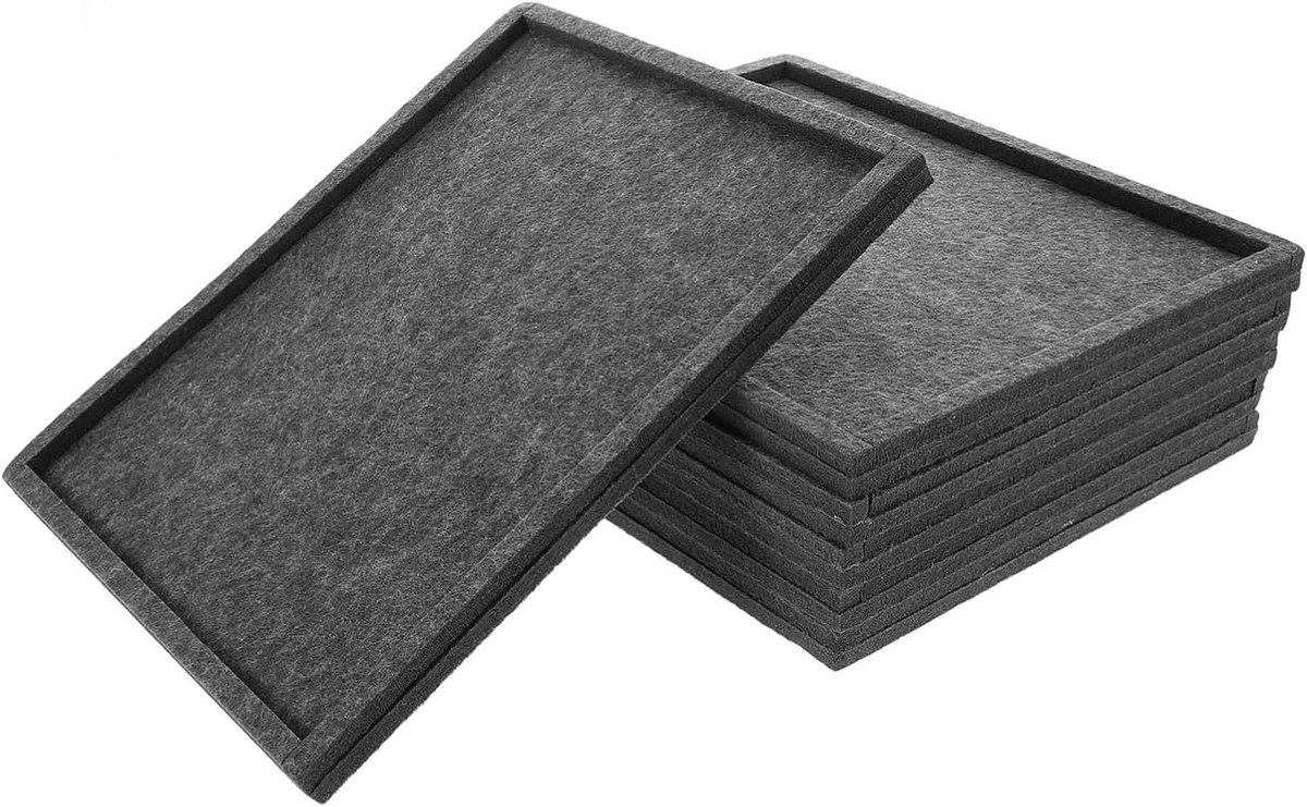 Puzzel Sorteerbakken - Puzzel Organizer - Puzzels Sorteren - Stapelbaar Ontwerp - 6 Stuks - Donkergrijs