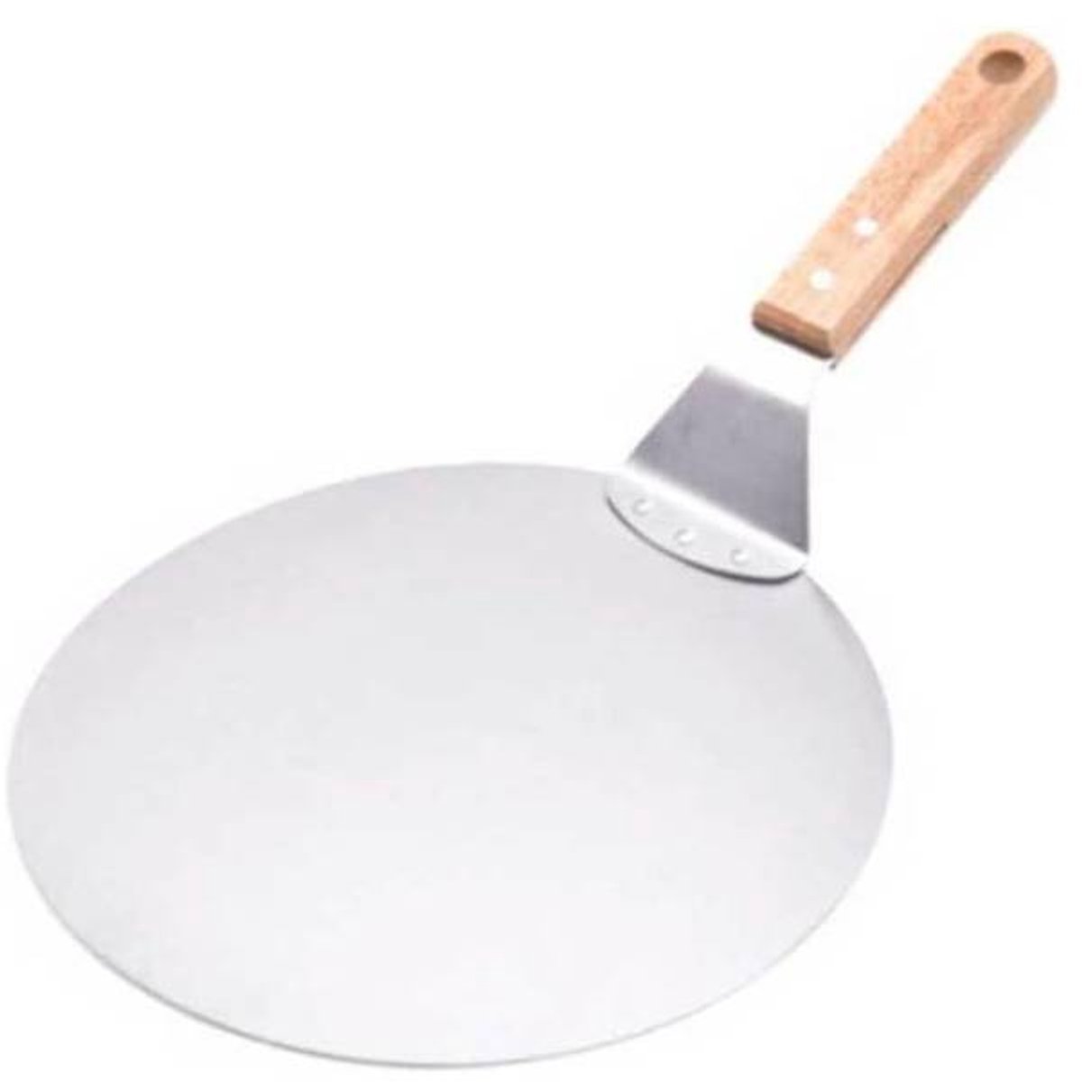 Schaal - Taartspatel - Broodspatel - Ronde roestvrijstalen pizzaspatel - 25 cm