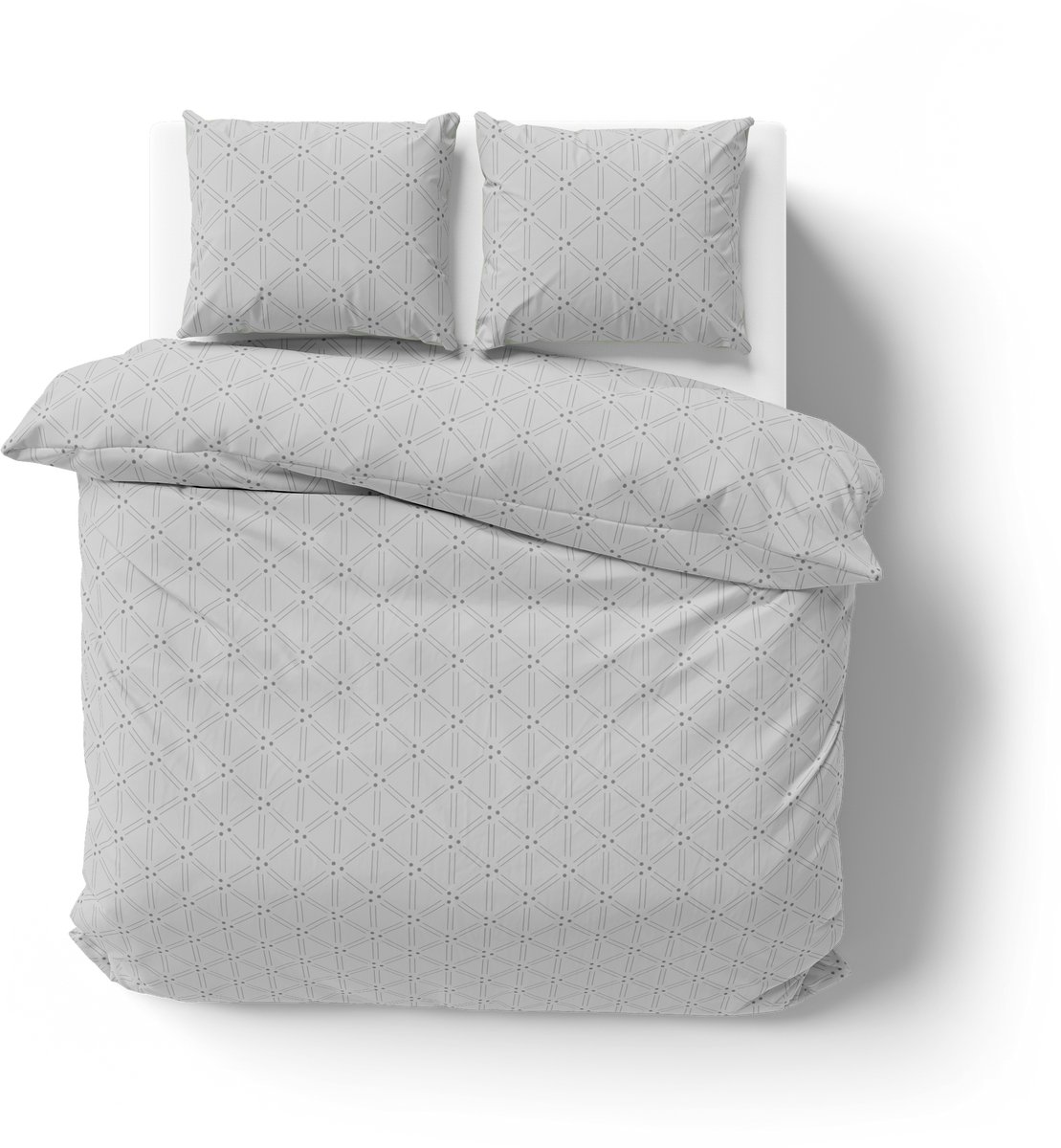 Dekbedovertrek 100% Katoen Premium - 240 x 260 cm - Extra breed - Bolline Grey