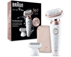 Braun Silk·épil 9 Flex - Epilator met Ladyshave opzetstuk - type 9-030 3D - Wit/Rose Titan