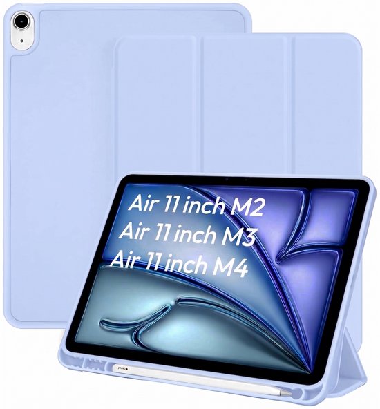 Apple iPad Air 2020 - Housse iPad Air 4 10,9 pouces (2020) Blauw clair - Étui pour tablette à trois volets - Smart Cover