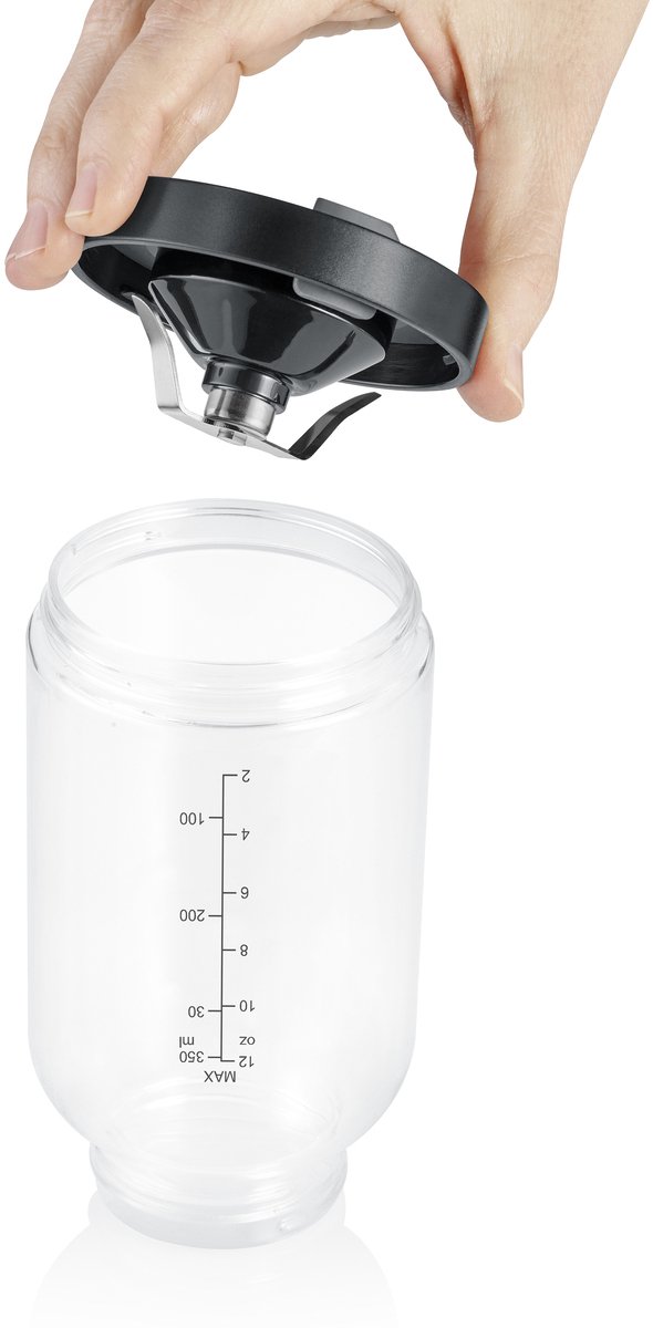 Severin SM 3744 Draadloze Smoothie Blender - USB-C Oplaadbaar - 350 ml - Tritan Beker - IJscrusher - Zwart van Severin — afbeelding 5