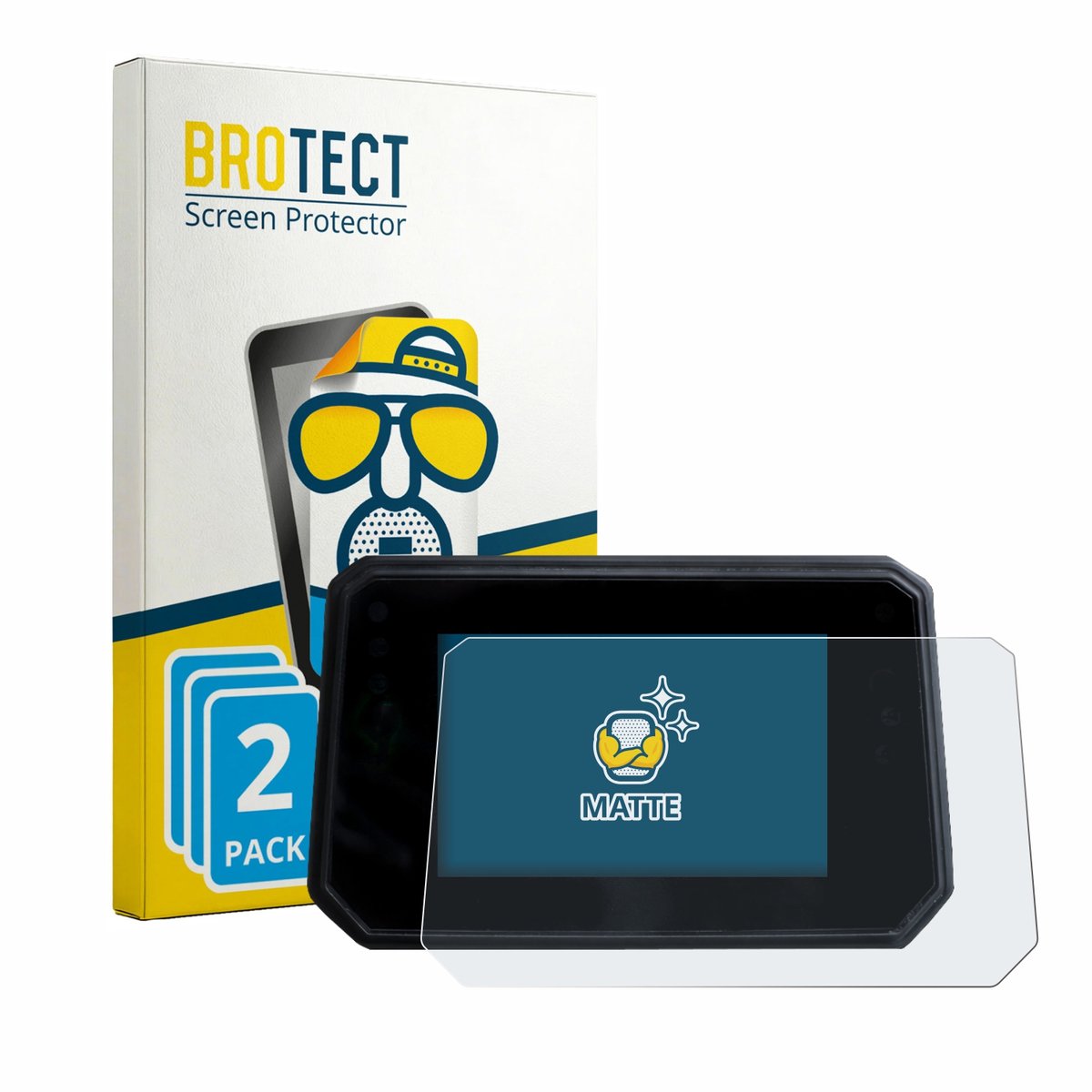 BROTECT - Screenprotector voor Yamaha Tracer 9 2025 - Folie Beschermfolie matte 2 Stuks