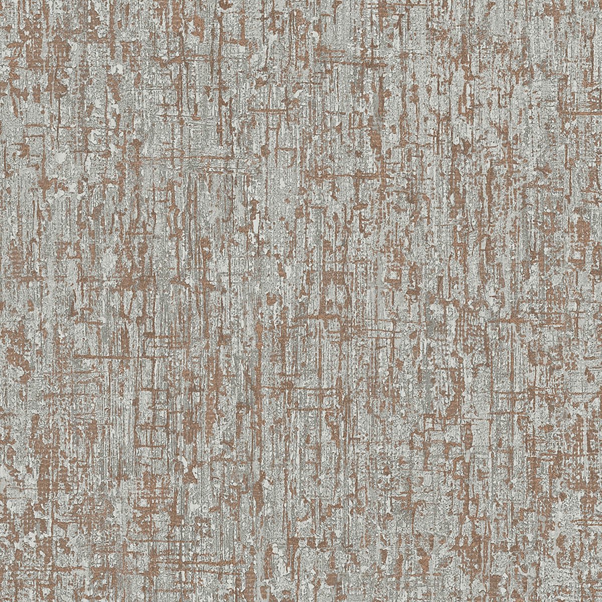Structuur behang Profhome SA524074-DI vliesbehang hardvinyl warmdruk in reliëf gestempeld in spachtelputz look subtiel glanzend grijs bronzen agaatgrijs bleekbruin 5,33 m2