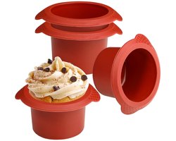 Allecto - Mini Cake Molds - Silicone Muffin Cups - Perfect voor Air Fryer - 4 Stuks - Kleine Cake Mallen voor Cupcakes - Ideaal voor Poached Eggs