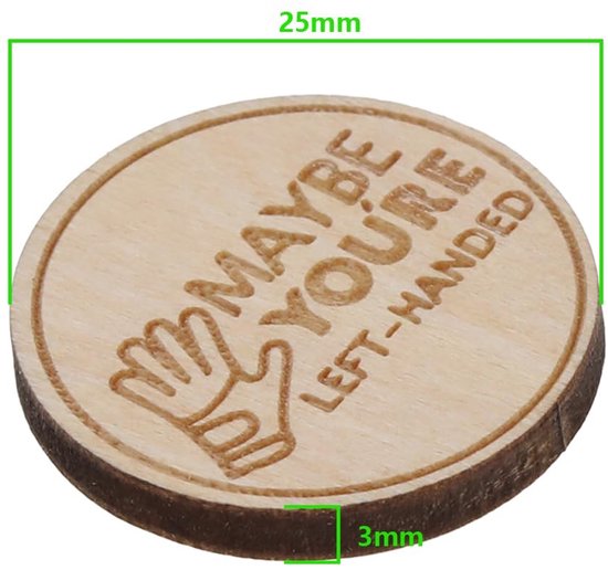 VT Goods - Golf Fun Markers - Grappige Golf Accessoires - Houten Ballmarkers - Set van 8 - Uniek Ontwerp - Voor Golfliefhebbers - 25 x 3 mm van Merkloos — afbeelding 4