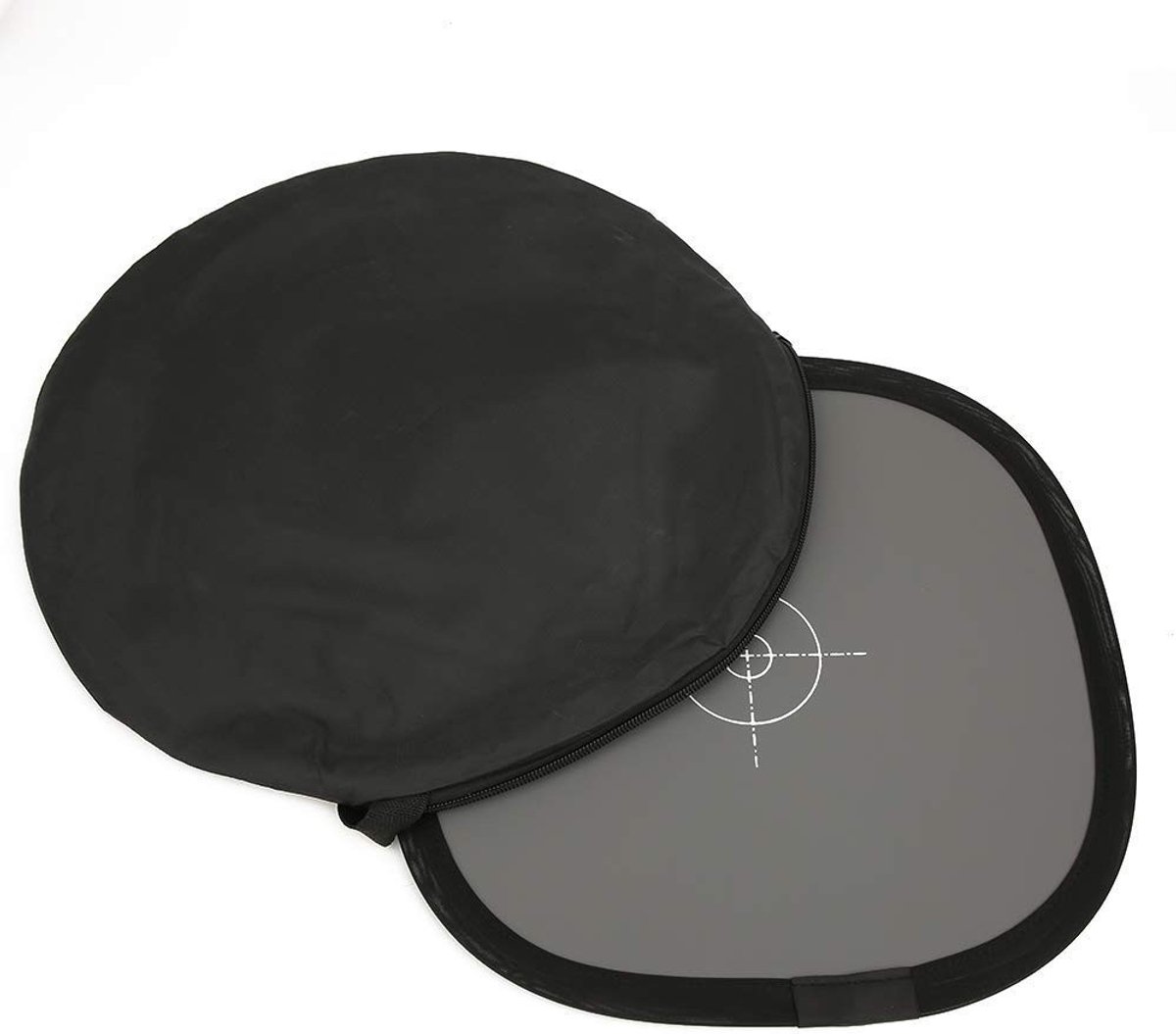 ONF3 - Witbalans Dubbelzijdige Schijf - Grijze Kaart - Inklapbare Referentiereflector - 18% Grijs - Focusbord - Voor Camera - Compact