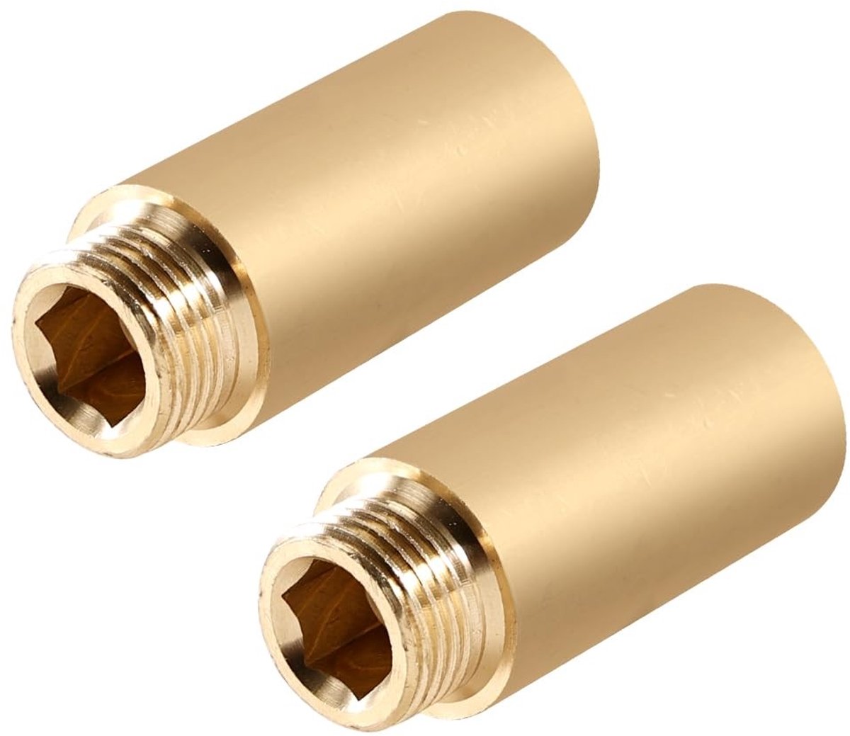 aladdien - Kraanverlenging - Schroefdraadverlenging - Messing verlengfitting - 1/2 inch x 50 mm - Aansluiting voor drinkwater - Geschikt voor verwar..