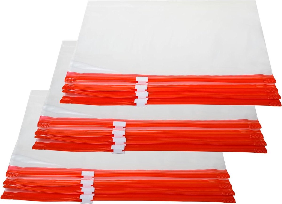 Plastic zakken - Druksluitzakken - Kleding opbergen - Hersluitbaar - 20 x 18 cm - Transparant